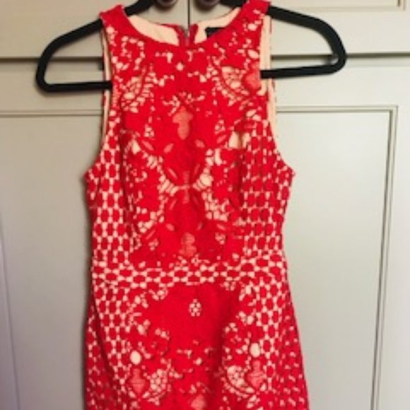 NWT Endless Rose Red Lace Cutout Back Mini Dress - Picture 5 of 13